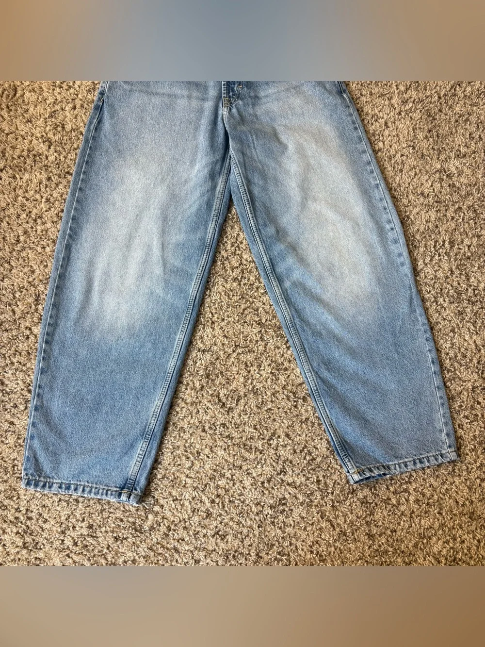 Bershka High Waisted Wide Leg Denim Jeans Y2K/2000s Baggy Size 00 Waist